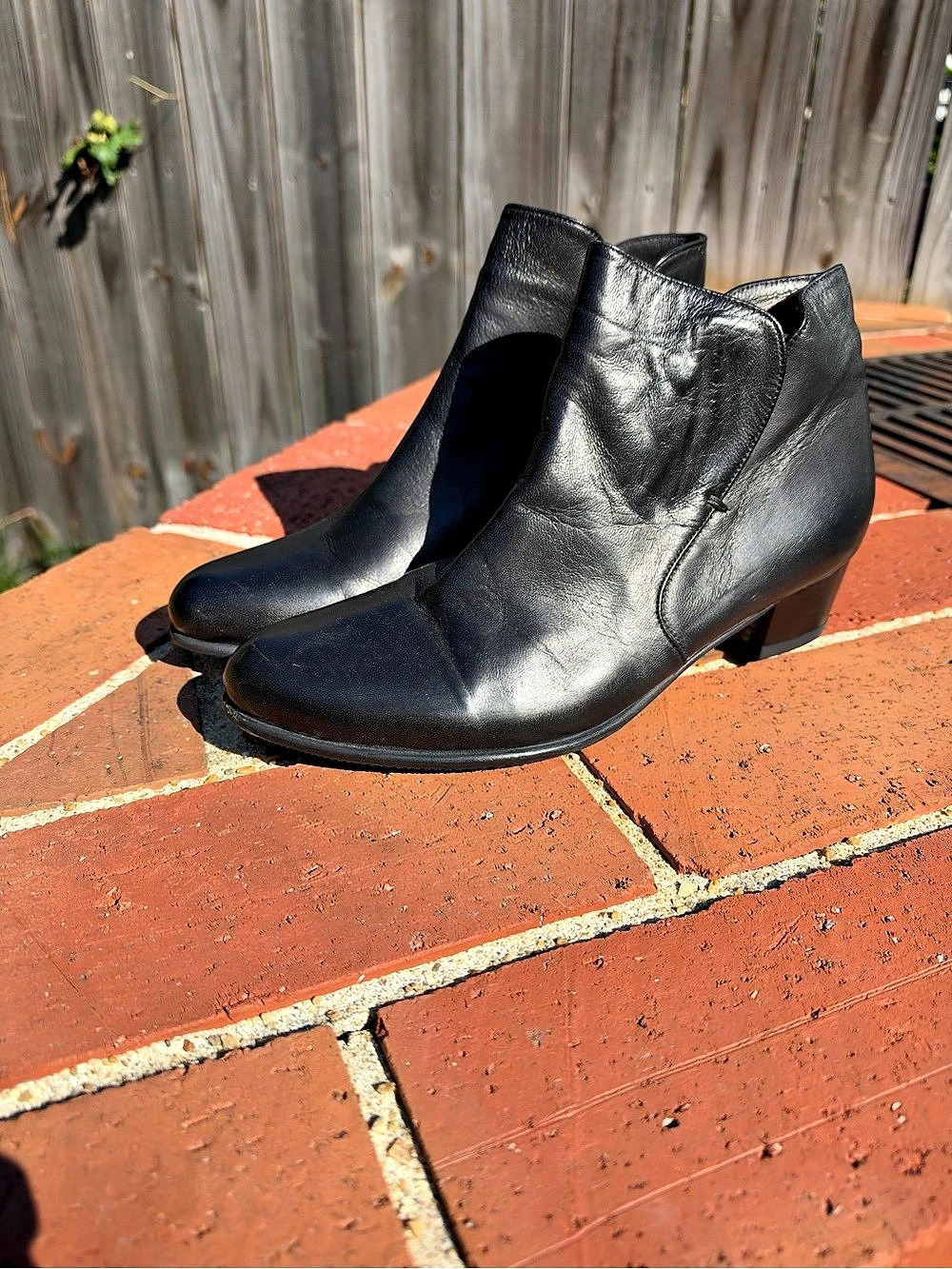 Via Spiga Black Leather Ankle Boots